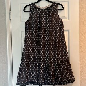 CLUB MONACO Shift Dress, Sleeveless Black + Pink Polka Dot Women’s Size 10